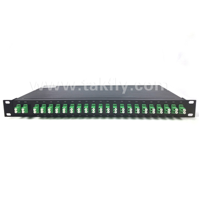 100 GHz AWG 40CH DWDM MUX DEMUX với Fiber Height -100-0μm và đường kính cáp 0,9mm