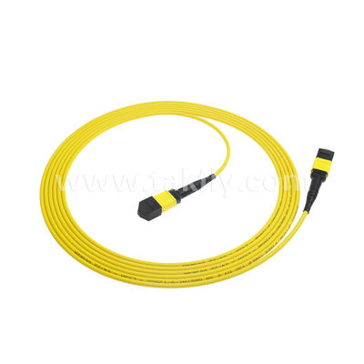 MPO / MTP Patchcord Cáp thân áo SM / MM Jumper Sợi quang cho Trung tâm dữ liệu AI FTTX Telecom