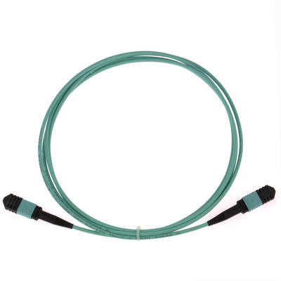 Elite Multimode OM3 50/125, Plenum OFNP Type B MPO Patch Cord 3m 10ft MTP-12 PC nữ đến MTP-12 PC nữ
