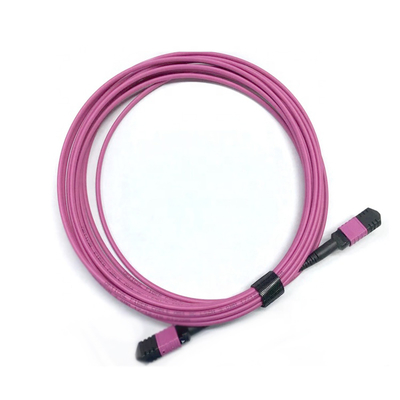 Elite Multimode OM4 50/125 Plenum OFNP Type B MPO Patch Cord 3.0mm Cable 10m 33ft MTP-12 PC nữ đến MTP-12 PC nữ