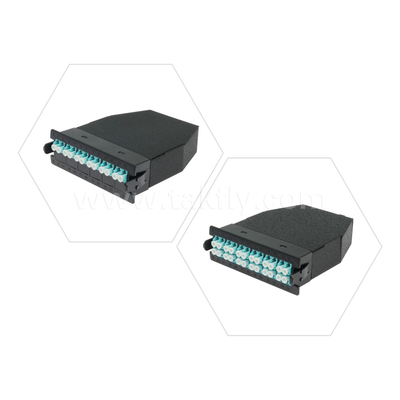 Black Fiber Optic MPO Cassette MTP Patch Panel Management cho Trung tâm dữ liệu FTTX