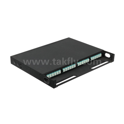 Black Fiber Optic MPO Cassette MTP Patch Panel Management cho Trung tâm dữ liệu FTTX