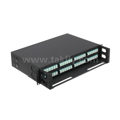 Black Fiber Optic MPO Cassette MTP Patch Panel Management cho Trung tâm dữ liệu FTTX