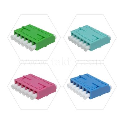 LC Adapter Cable Coupler APC/UPC SM/MM Simplex/Duplex/Quad/6 cách/8 cách Sợi quang cho Trung tâm dữ liệu FTTH