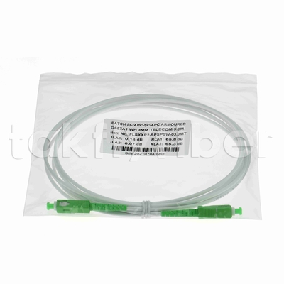 Chống gặm nhấm G657A2 SC APC Fiber Optic Patchcord Cable Fiber Patch Cable SM 3.0mm
