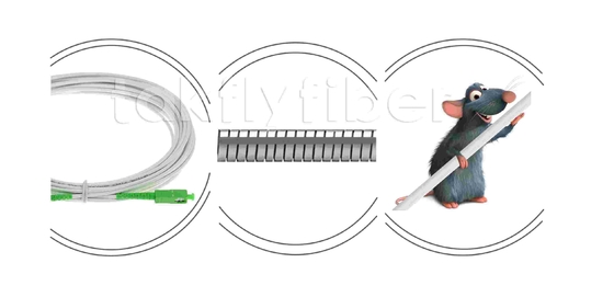 Chống gặm nhấm G657A2 SC APC Fiber Optic Patchcord Cable Fiber Patch Cable SM 3.0mm