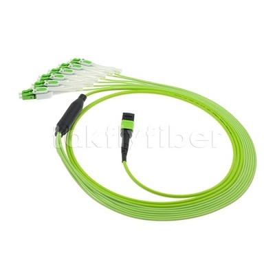 MPO / MTP Nam hoặc nữ OM5 Cáp vá sợi quang 12F LC APC DX Uniboot
