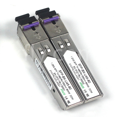 1.25G SFP BIDI Module Tx1490/Rx1550nm 80KM SMF DDM LC CISCO JUNIPER HUAWEI