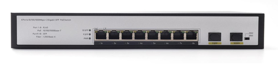 DF-2F-8GP 2-Port 10/100/1000Mbps 8+2 Port Fiber Fiber Ports Gigabit POE Công tắc mạng