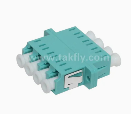 LC Quad APC Upc 4 Core Fiber Optic Adapter với Flange Simplex và Duplex Body Style Loss ≤0.2dB