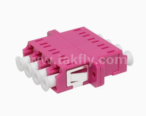LC Quad APC Upc 4 Core Fiber Optic Adapter với Flange Simplex và Duplex Body Style Loss ≤0.2dB