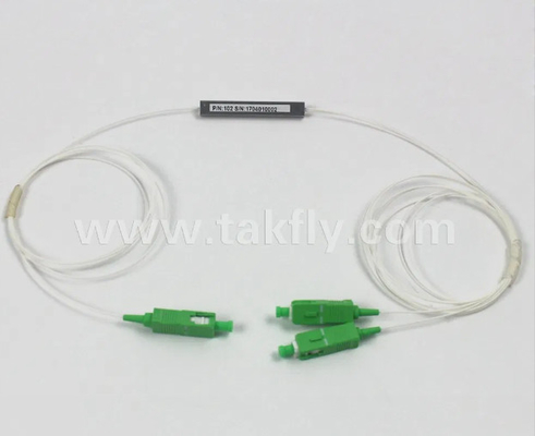 1X2 900um ống thép mini Sợi quang PLC Splitter Module độ tin cậy và ổn định cao