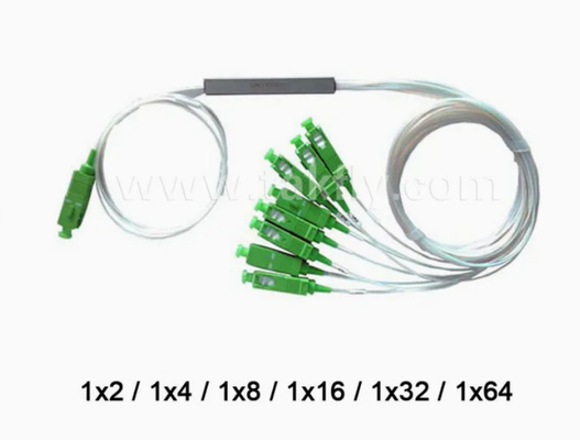 1X16 FTTX ống thép nhỏ Sợi quang PLC Splitter Cable Diameter 0.9mm cho các ứng dụng FTTX
