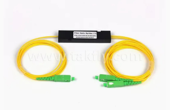 1x2 Động thái đơn ABS SC PLC Splitter Sợi quang Sc APC 1 đến 2 PLC Splitter