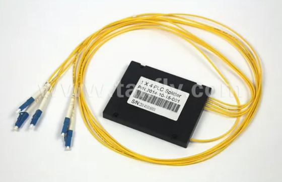 Compact Gpon Epon 1X4 SC APC ABS FTTX Fiber Optic PLC Splitter Với độ khoan dung nhiệt độ -40- 85C