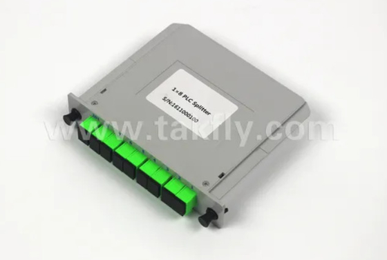 1 * 8 chế độ đơn G657A1 Fiber Casette Type LGX PLC Splitter với kết nối Sc / APC Độ tin cậy và ổn định cao