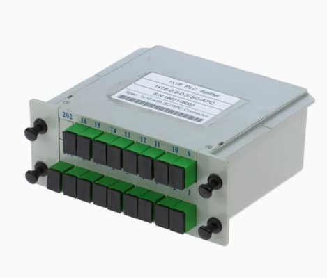 Độ tin cậy và ổn định cao FTTX Gpon 1 * 16 Chế độ đơn G657A1 Fiber Casette Type LGX PLC Splitter với đầu nối Sc / APC