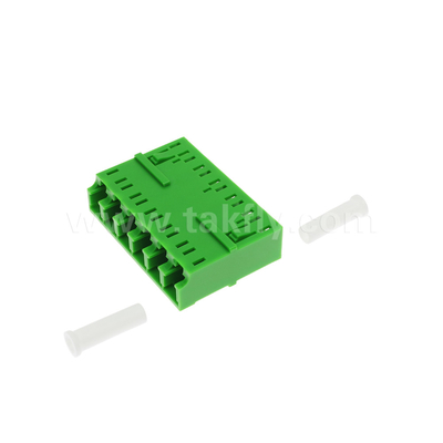 LC/APC 6 Ways Adapter, SM OS2, Xanh, Không có Flange Mode đơn cho mạng