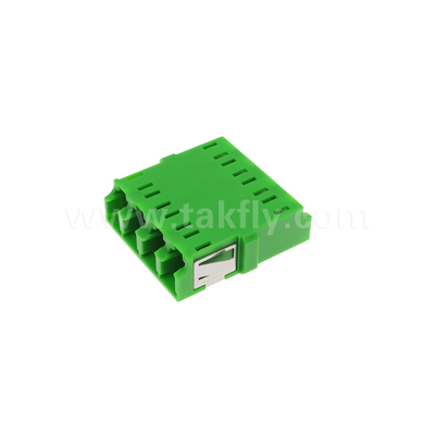 4 cổng mật độ cao LC/APC Quad Type adapter màn trập bên trong chế độ duy nhất OS2, màu xanh lá cây không có sườn cho mạng