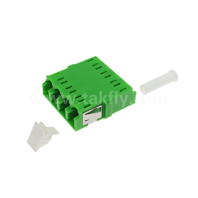 4 cổng mật độ cao LC/APC Quad Type adapter màn trập bên trong chế độ duy nhất OS2, màu xanh lá cây không có sườn cho mạng