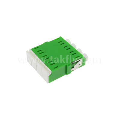 4 cổng mật độ cao LC/APC Quad Type adapter màn trập bên trong chế độ duy nhất OS2, màu xanh lá cây không có sườn cho mạng