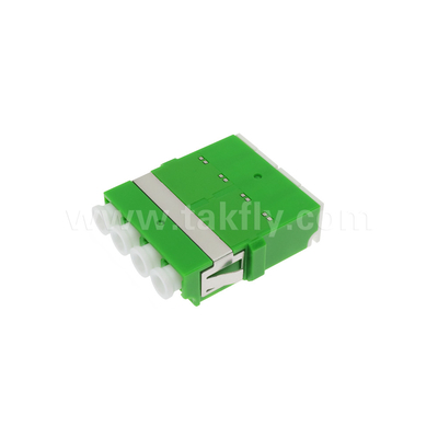 4 cổng mật độ cao LC/APC Quad Type adapter màn trập bên trong chế độ duy nhất OS2, màu xanh lá cây không có sườn cho mạng