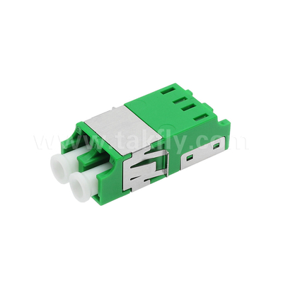 LC Duplex Dust Proof Adapter V2 HD màu xanh lá cây không có sườn