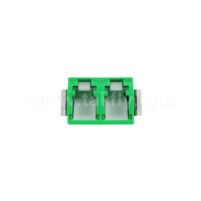 LC Duplex Dust Proof Adapter V2 HD màu xanh lá cây không có sườn