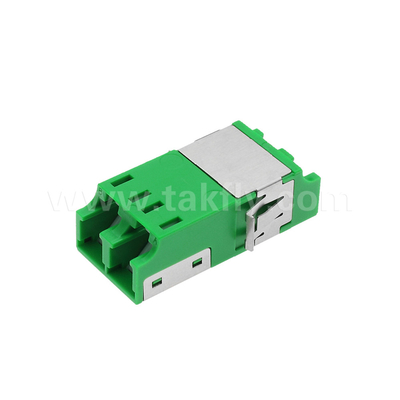 LC Duplex Dust Proof Adapter V2 HD màu xanh lá cây không có sườn