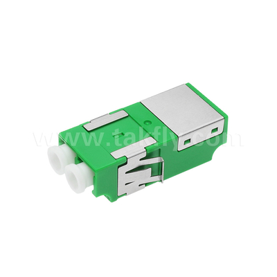 LC Duplex Dust Proof Adapter V2 HD màu xanh lá cây không có sườn