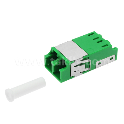 LC Duplex Dust Proof Adapter V2 HD màu xanh lá cây không có sườn
