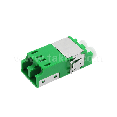 LC Duplex Dust Proof Adapter V2 HD màu xanh lá cây không có sườn
