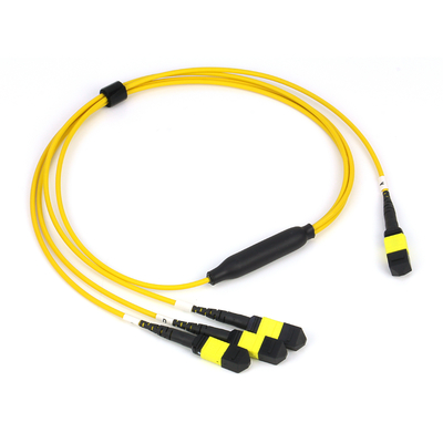 MPO MTP Flexible Fiber Optic Patchcord cho cấu hình mạng dễ dàng 3.0mm-4.5mm Jacket Jacket đôi nữ không có mã PIN