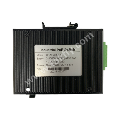 Industrial POE Ethernet Switch 2 Port Gigabit với khe SFP