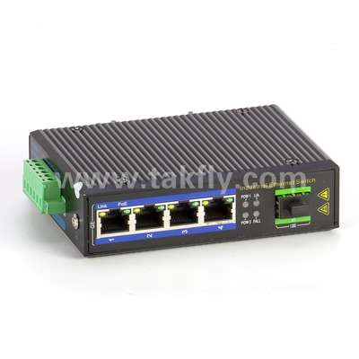 Industrial POE Ethernet Switch 4-Port Gigabit với khe SFP