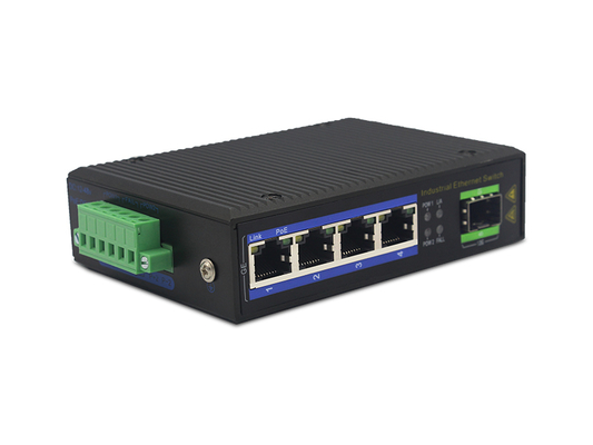 Industrial POE Ethernet Switch 4-Port Gigabit với khe SFP
