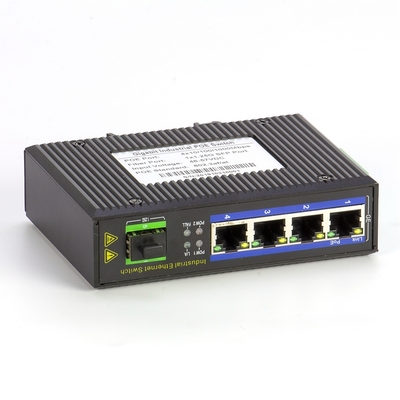 Industrial POE Ethernet Switch 4-Port Gigabit với khe SFP