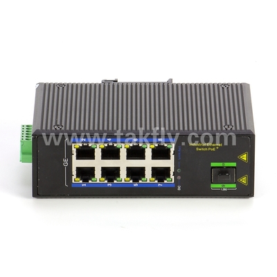 Bộ chuyển mạch Gigabit POE công nghiệp 8 cổng với SFP gắn DIN-Rail