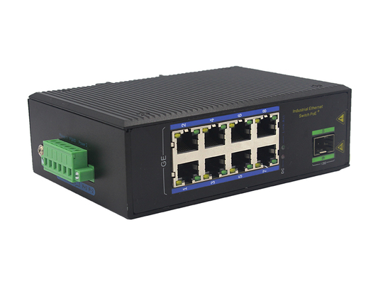 Bộ chuyển mạch Gigabit POE công nghiệp 8 cổng với SFP gắn DIN-Rail