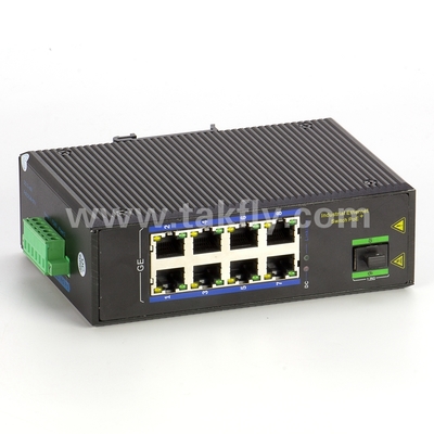 Bộ chuyển mạch Gigabit POE công nghiệp 8 cổng với SFP gắn DIN-Rail