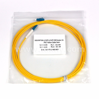 OM3 Duplex LC Fiber Patch Cord 0.9mm-3.0mm PVC/LSZH