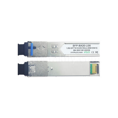 SFP Optical Transceiver Module 1.25Gbps 20KM SC Hai chiều cho Trung tâm dữ liệu FTTH FTTX