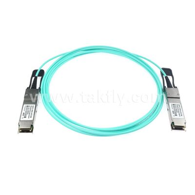 AOC Cáp quang hoạt động Sợi 100Gbps QSFP28 đến QSFP28 cho Trung tâm dữ liệu FTTH FTTX