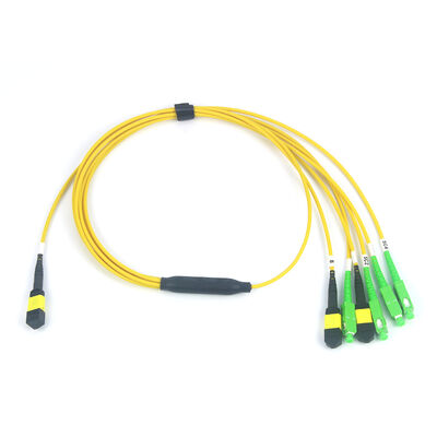 12F MPO chính xác đến 4x SC / APC Patch Cord với Precision Molded MT Ferrule cho các ứng dụng FTTH Drop & Testing