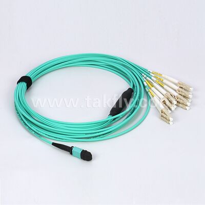 12F MPO MTP đến LC OM3 Breakout Cable cho máy chủ mật độ cao và tổng hợp chuyển đổi