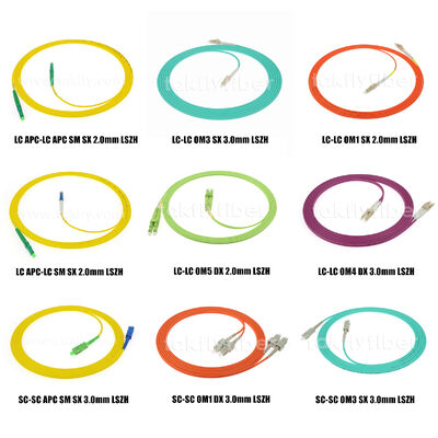 Fiber Optic Patchcord LC/Sc/FC/St Singlemode/Multimode Upc/APC Simplex/Duplex Jumper cho FTTH Data Center Telecom