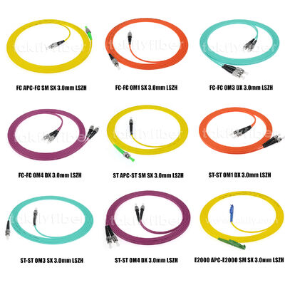 Fiber Optic Patchcord LC/Sc/FC/St Singlemode/Multimode Upc/APC Simplex/Duplex Jumper cho FTTH Data Center Telecom