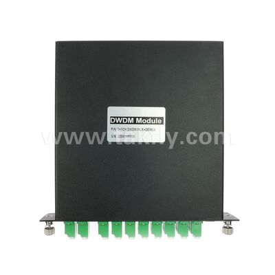 DWDM 8 + 1 kênh MUX + DEMUX LGX Mô-đun Sợi quang cho Trung tâm Dữ liệu Telecom 5G