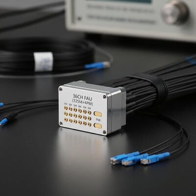 36CH FAU Fiber Array Unit với Cấu trúc Hybrid Mật độ cao và Căn chỉnh Chính xác cho Trung tâm dữ liệu