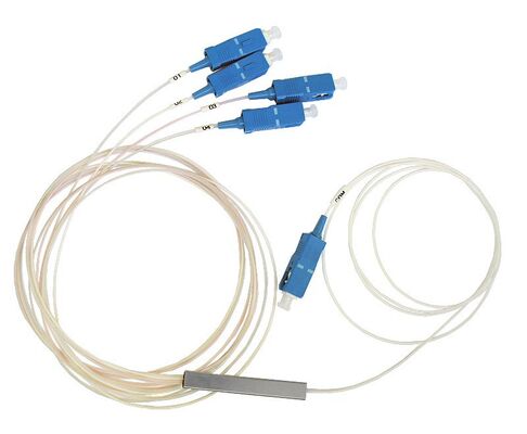Bộ chia PLC 1 * N Ống thép SC APC / UPC 0,9mm Sợi quang cho Trung tâm dữ liệu Viễn thông FTTX